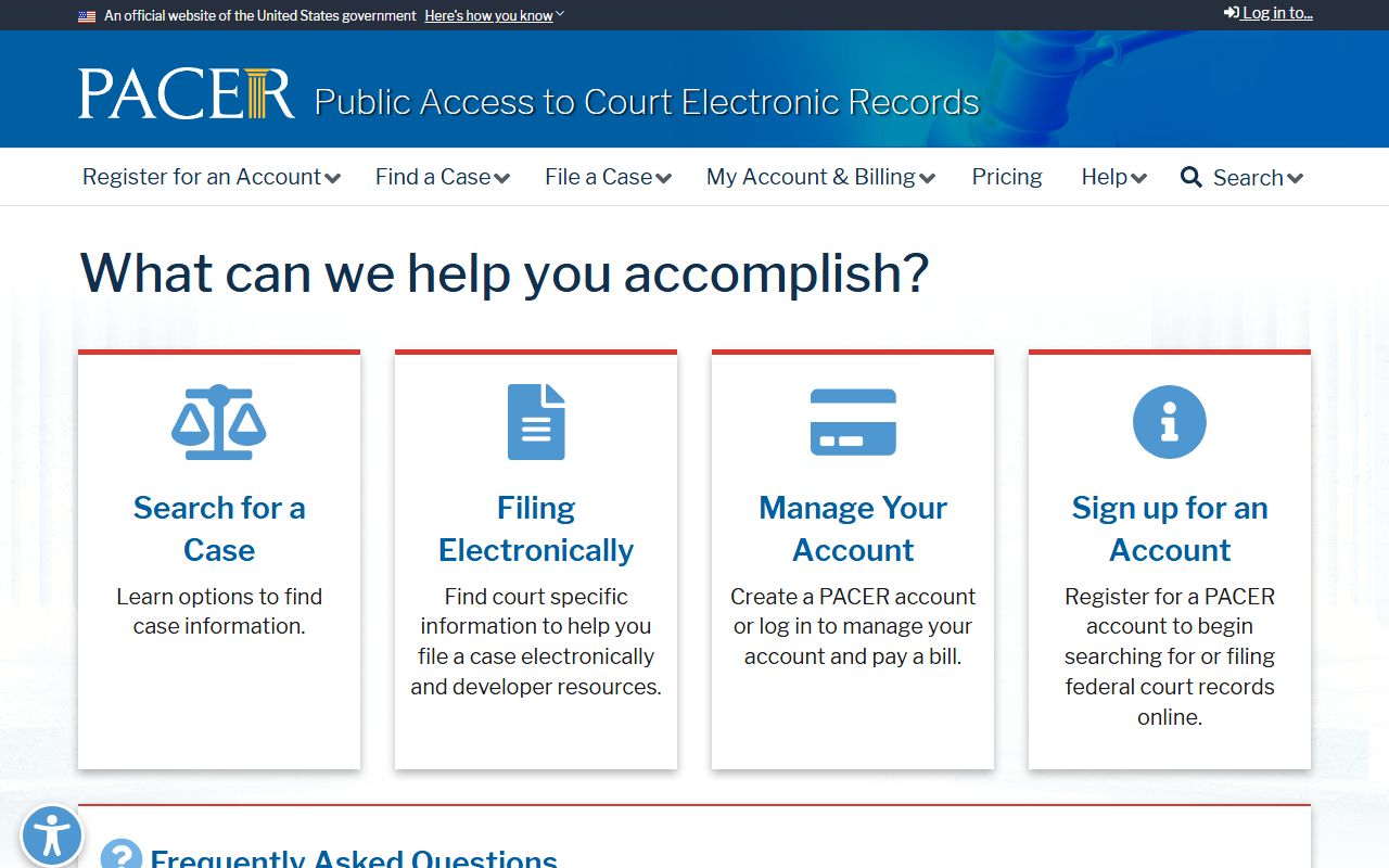 Knox County court dockets PACER federal case search