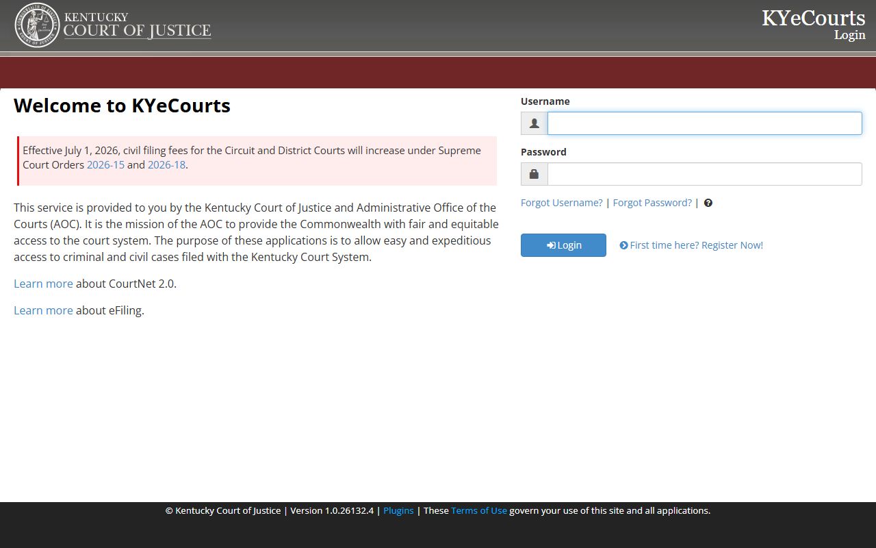 Knox County court records CourtNet public search path
